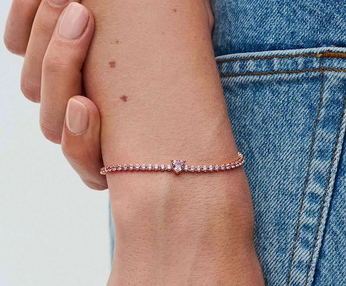 Pulsera de Tenis Corazón Brillante de Pandora