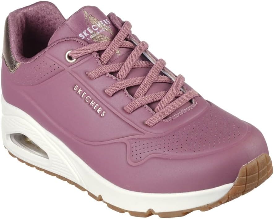 Las nuevas zapatillas Skechers Uno Shimmer Away en color morado en Amazon