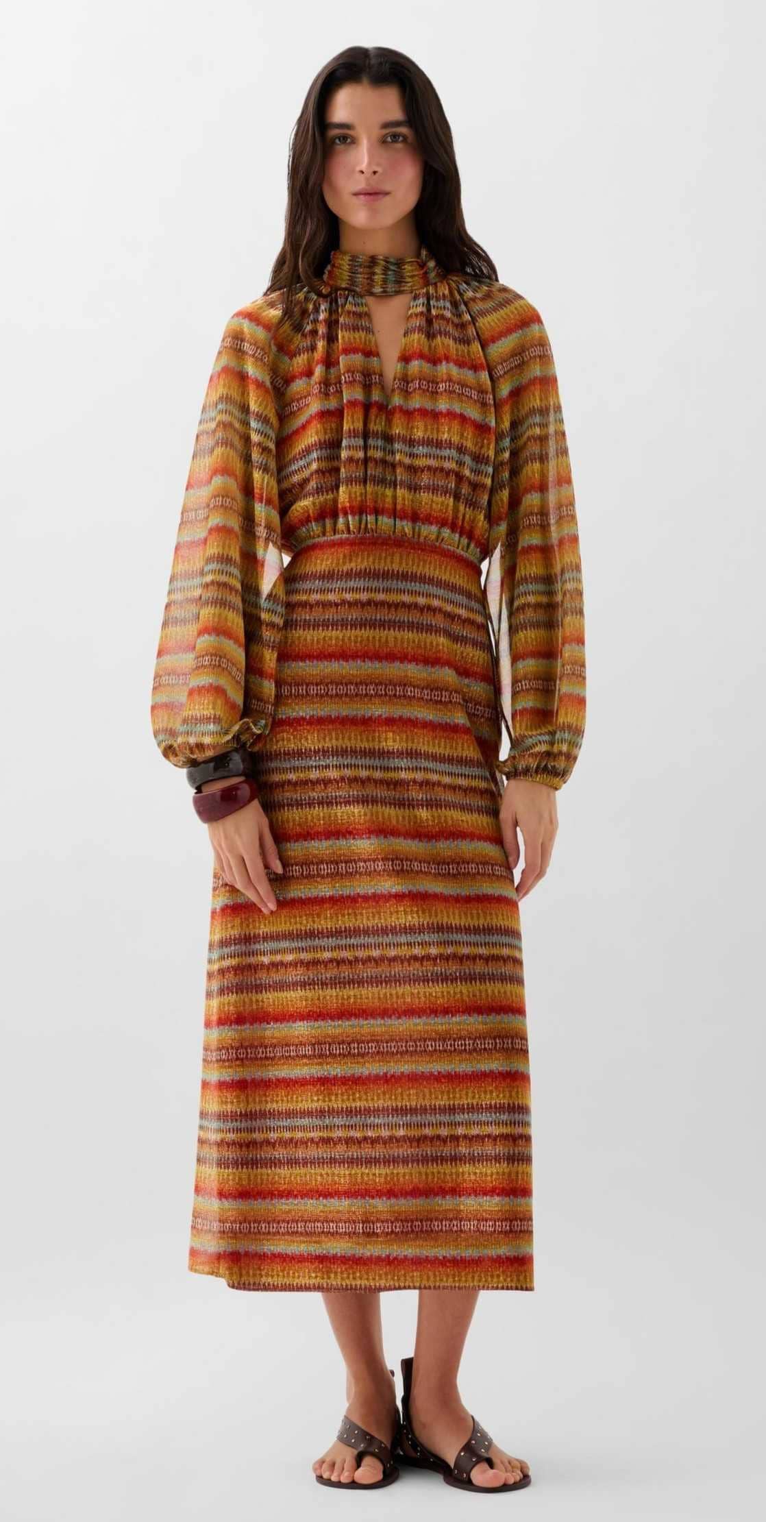 Scalpers Vestido midi con fruncidos en El Corte Inglés