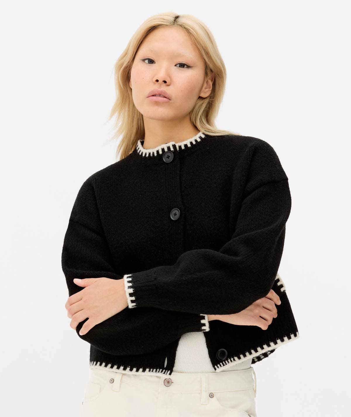 Cárdigan de punto con botones de Primark