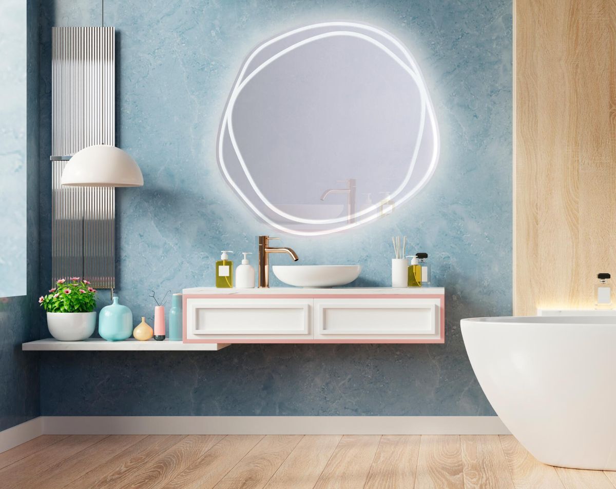 Espejo de baño con luz LED modelo Glance de Leroy Merlin