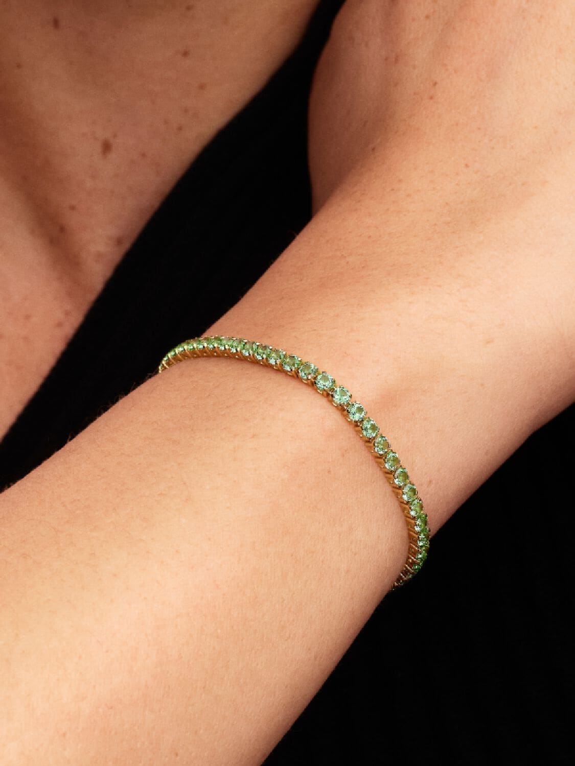 La nueva pulsera Tenis Verde Brillante de Pandora