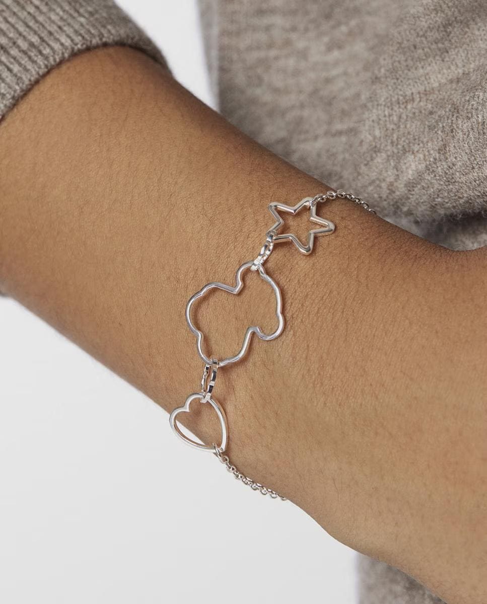 Pulsera New Silueta de plata