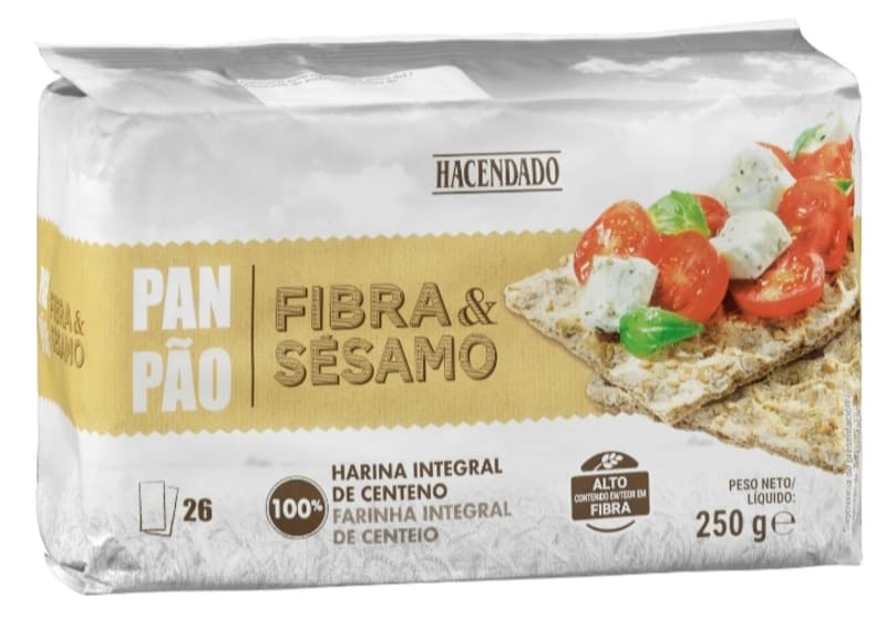 Pan de fibra y sésamo Hacendado