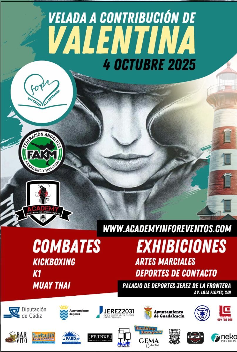 Cartel de la velada a favor de Valentina que se celebrará en Jerez