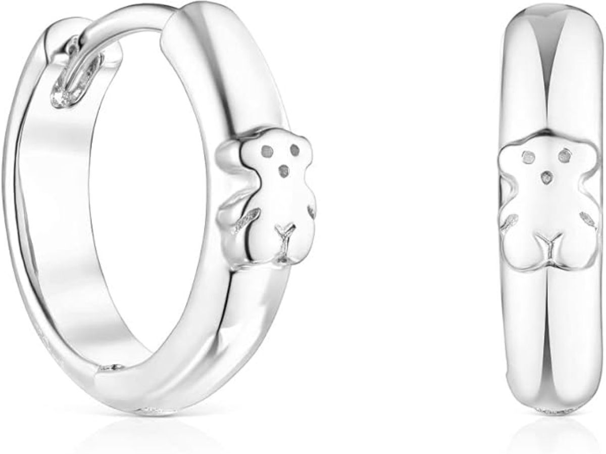 Pendientes de aro de plata de primera ley colección Basics Tous de Amazon