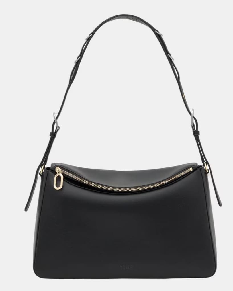 Bolso de hombro con cierre de cremallera y asa larga ajustable