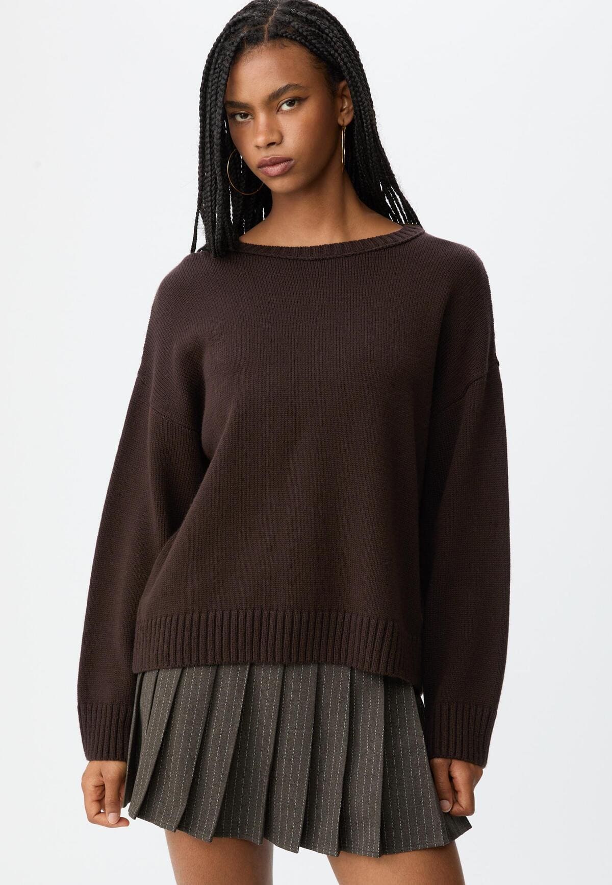 Jersey básico de punto fino, Stradivarius