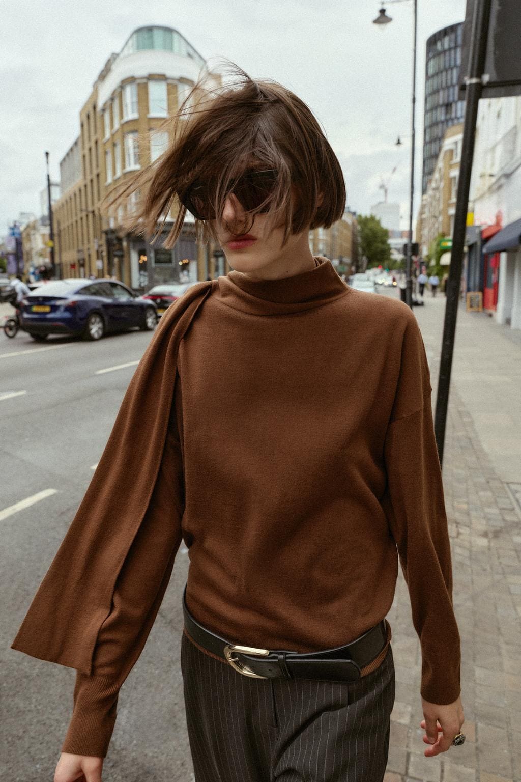 Jersey de punto fino con detalle de lazo, Zara