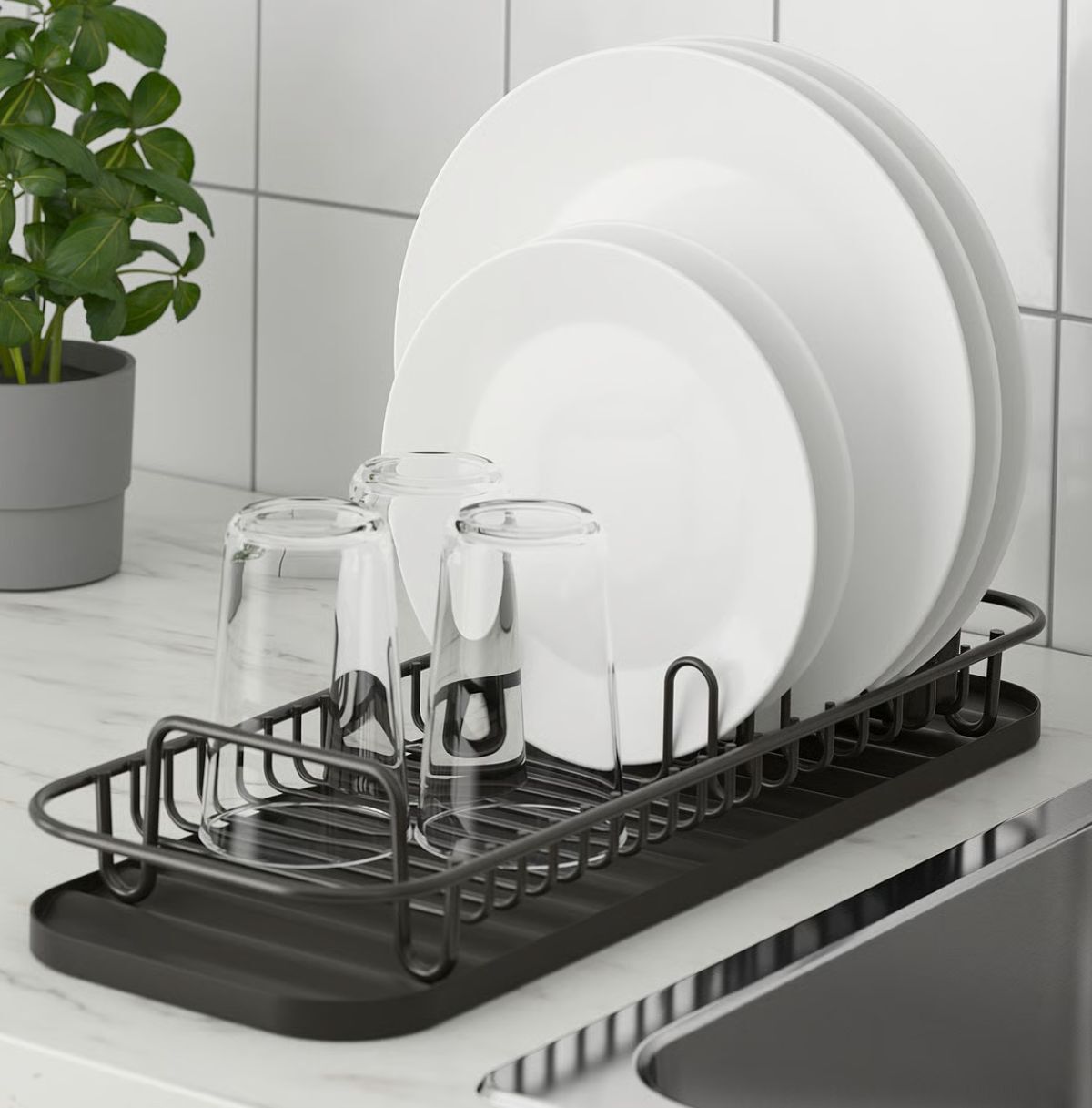 Escurreplatos multifunción de la serie LILLHAVET de Ikea