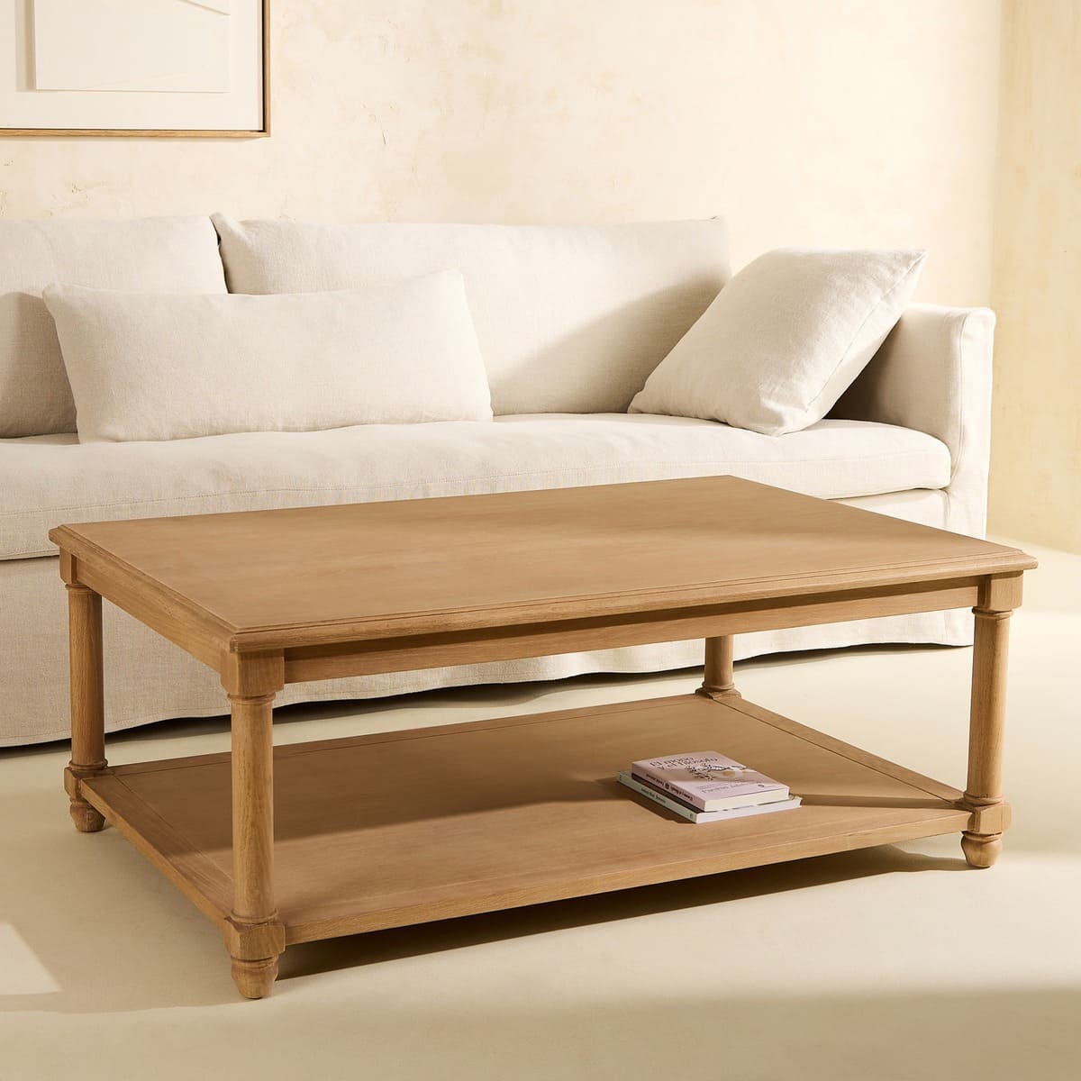 La mesa de centro de madera de roble Vintage de El Corte Inglés