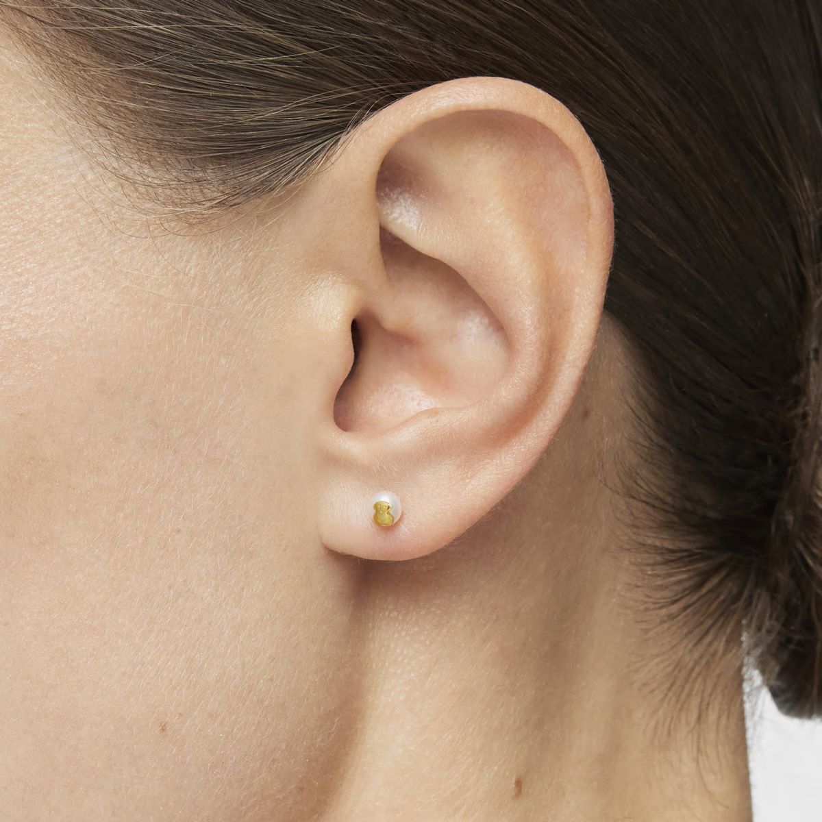 Pendientes perla motivo oso de oro Baby de Tous