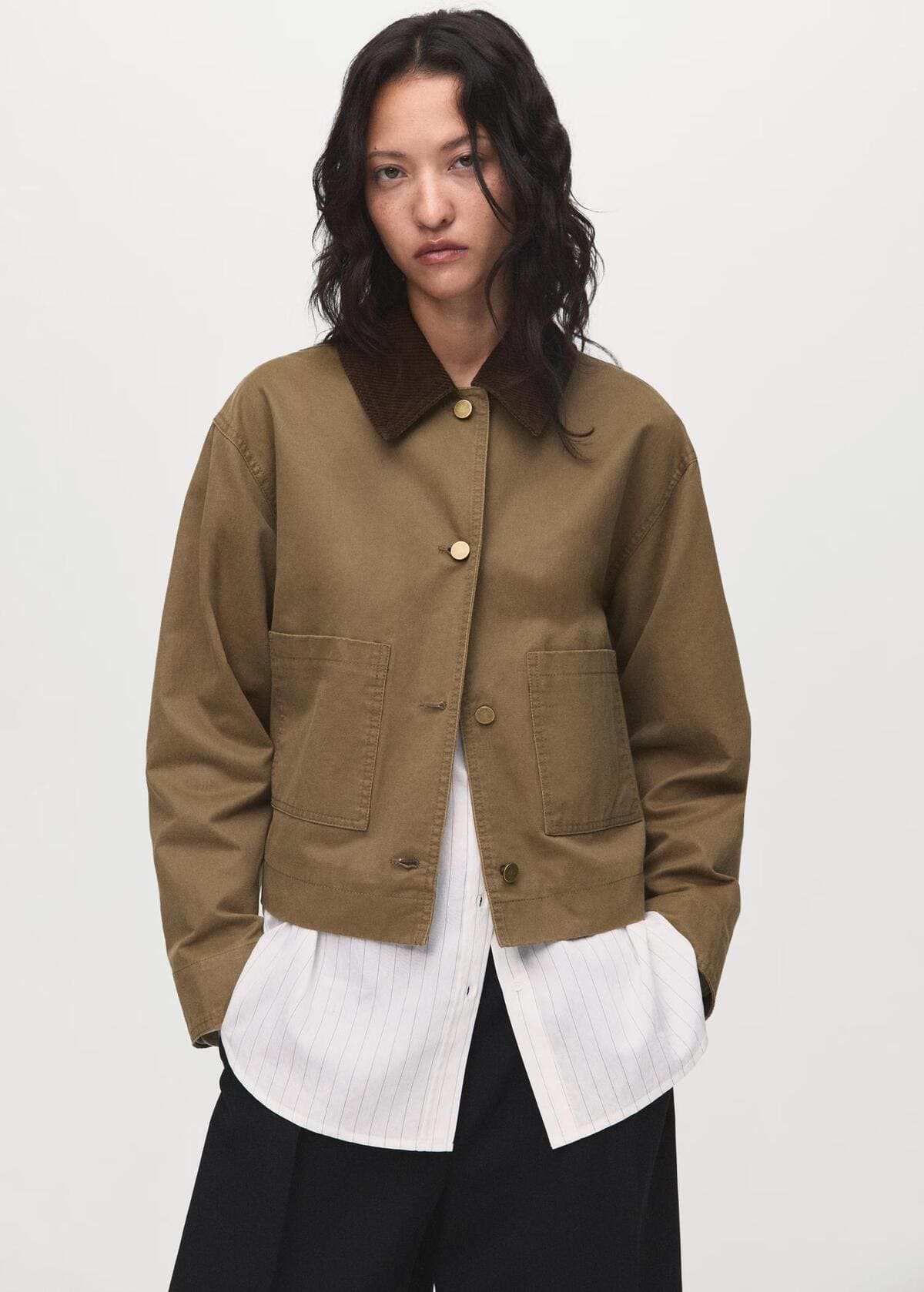 Parka vaquera cuello pana