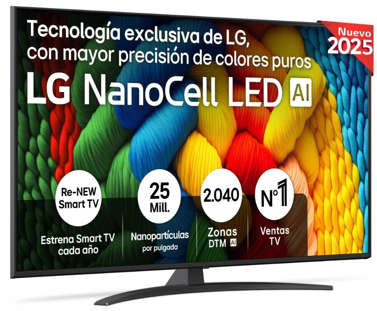 Televisión 55 pulgadas y 4K LG 55NANO81A6A de Carrefour