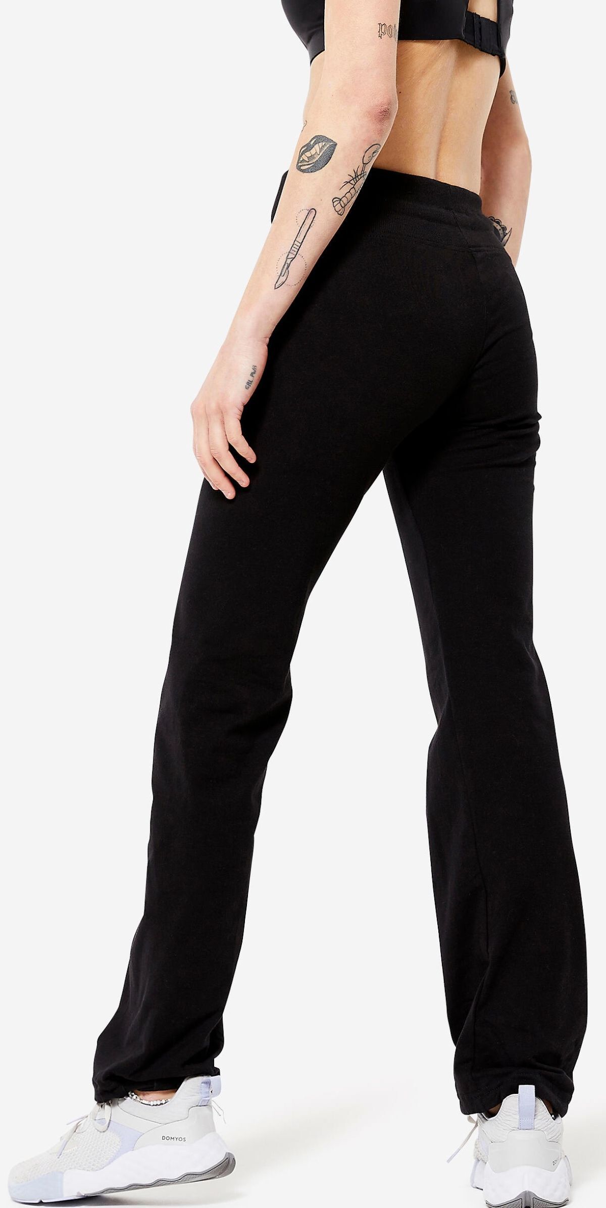 Leggings algodón corte recto bajo ajustable Domyos 500 de Decathlon