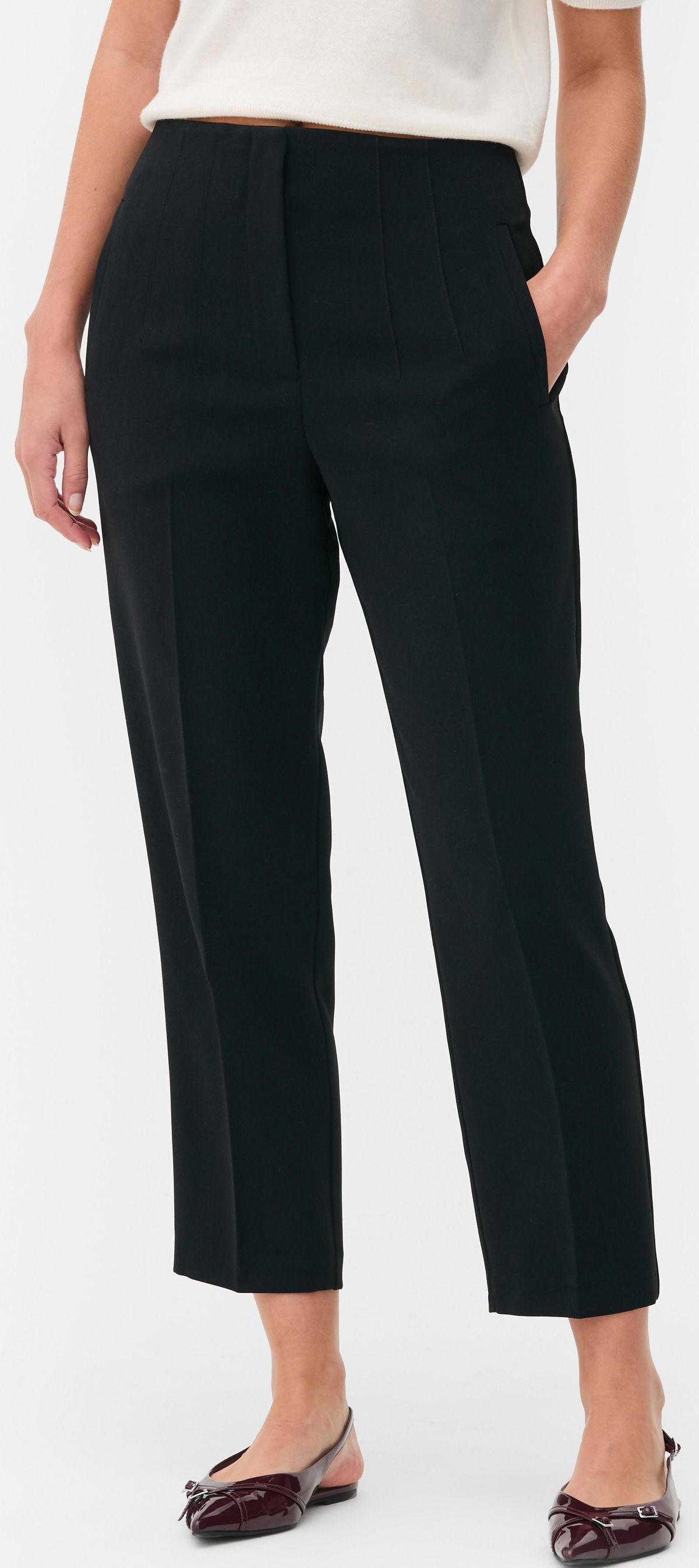 Pantalones de talle alto con costura frontal de Primark