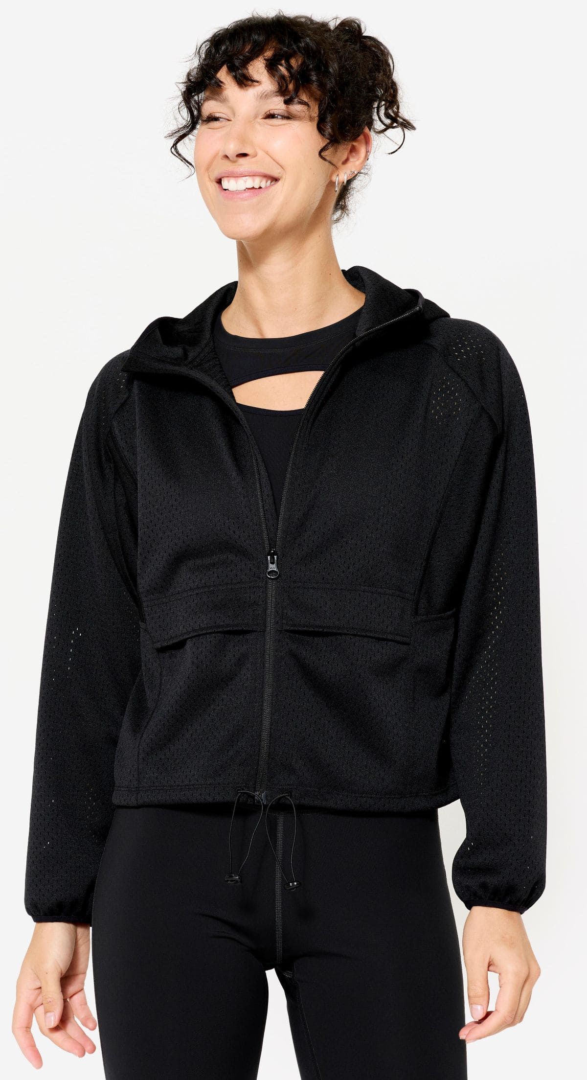 Chaqueta ligera tejido perforado Domyos de Decathlon