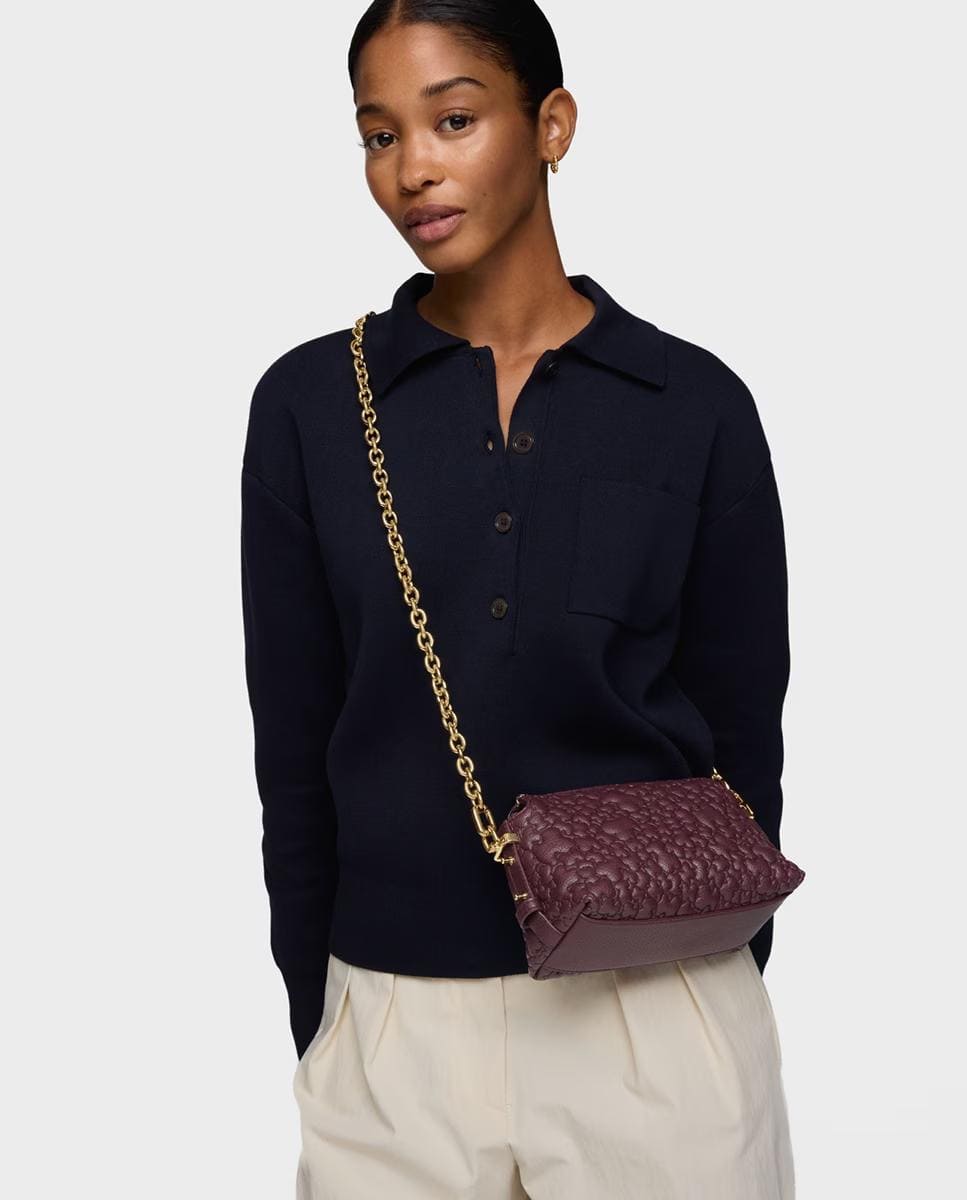 Bolso mini con cierre de cremallera y doble asa