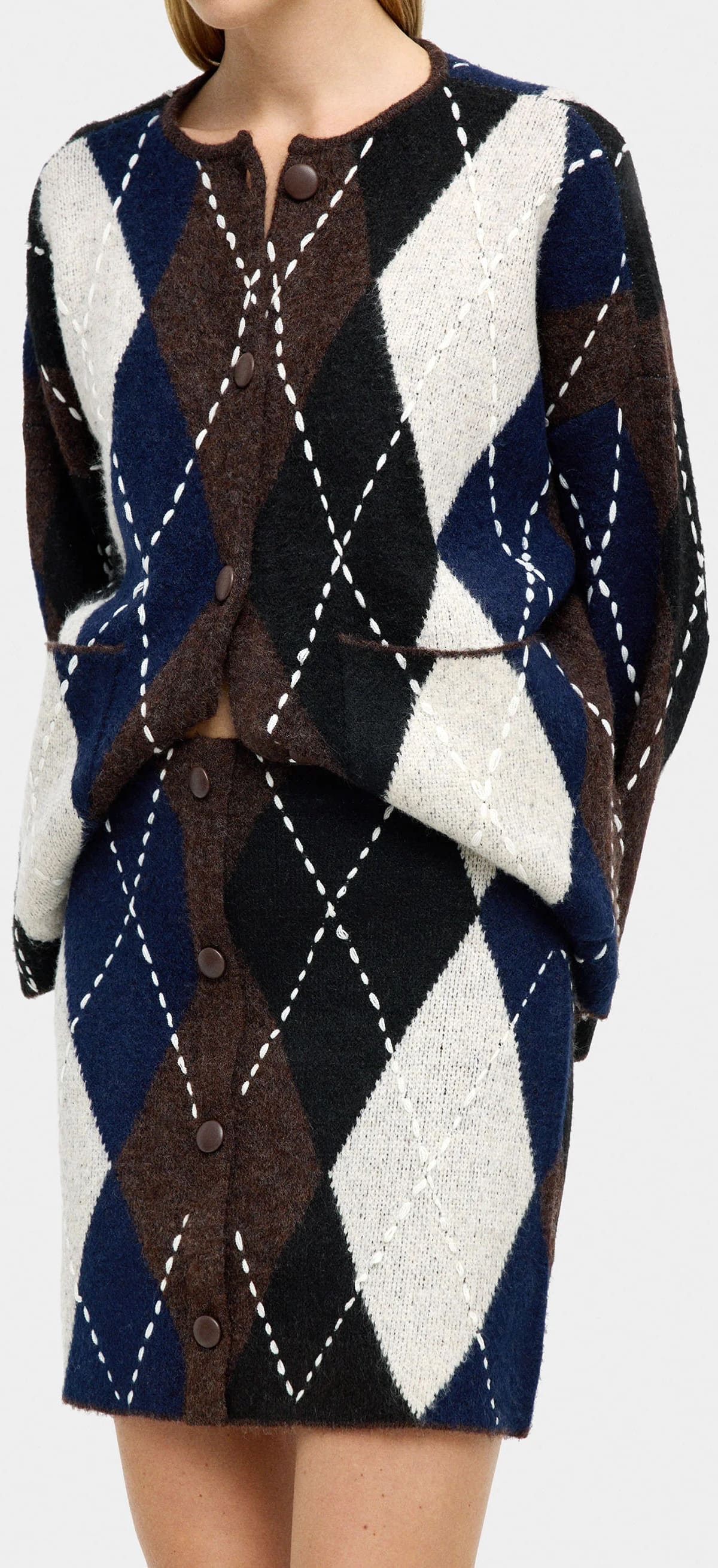 La nueva falda de punto con rombos de Parfois