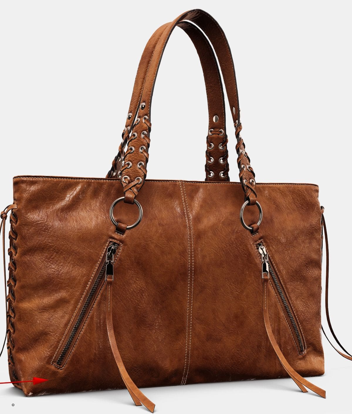 Bolso shopper detalles flecos de Zara