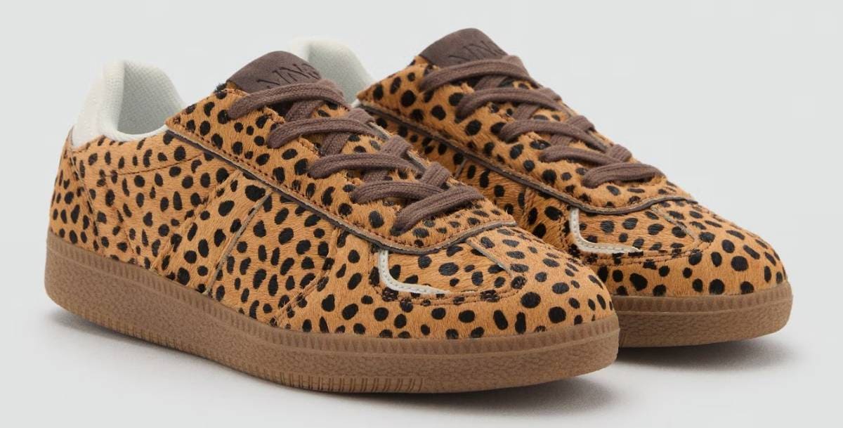 Deportivas pelo leopardo de Mango