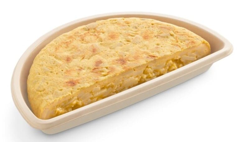 Media tortilla de patata con cebolla Listo para Comer