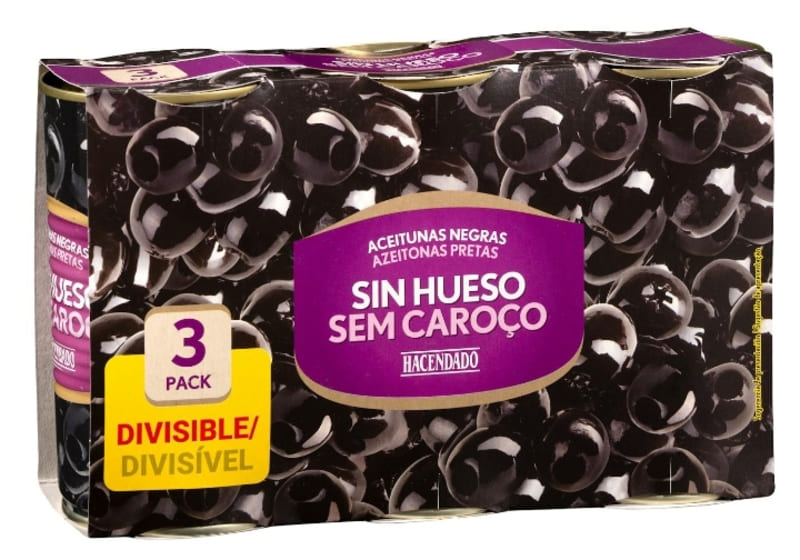 Aceitunas negras sin hueso Hacendado