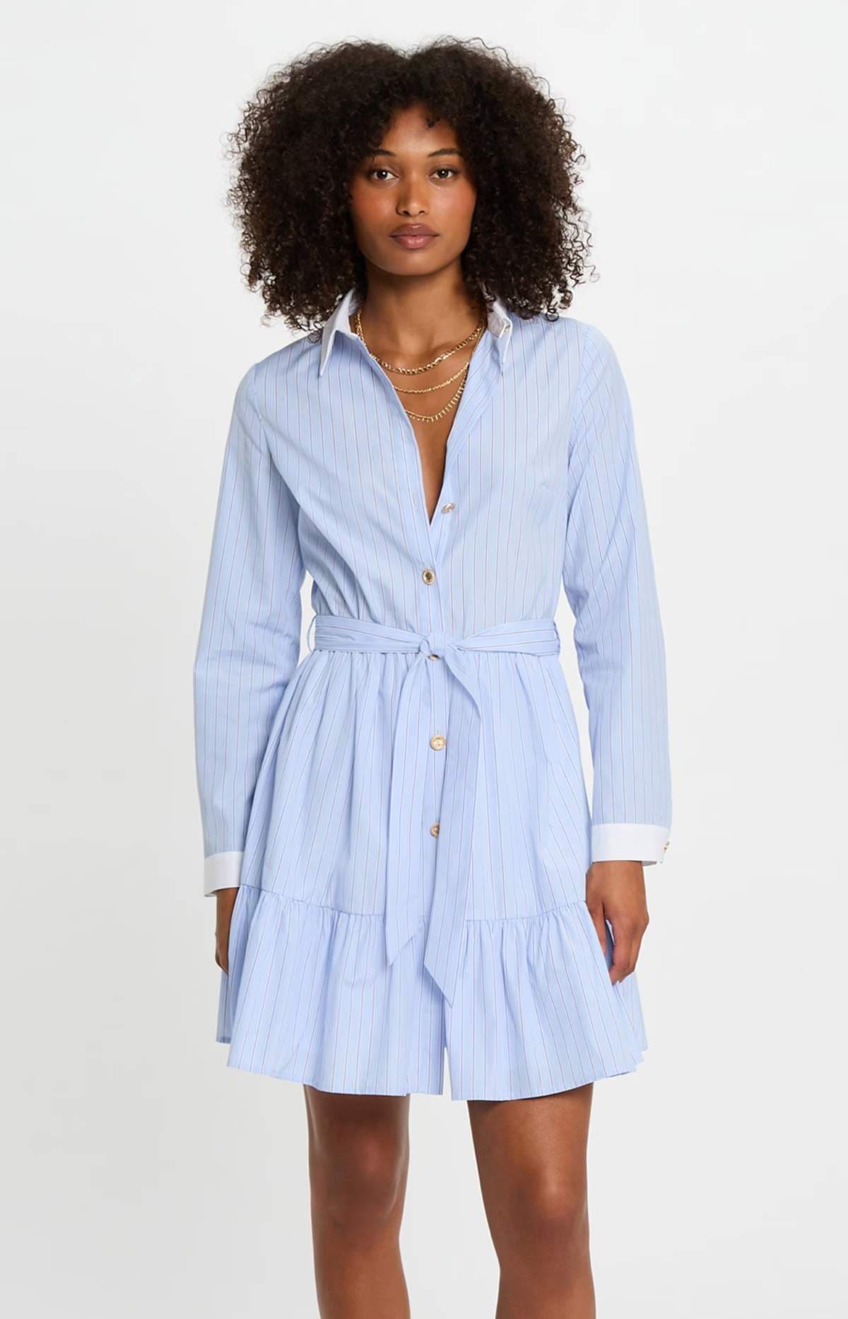 Morgan Vestido corto evasé rayas en El Corte Inglés