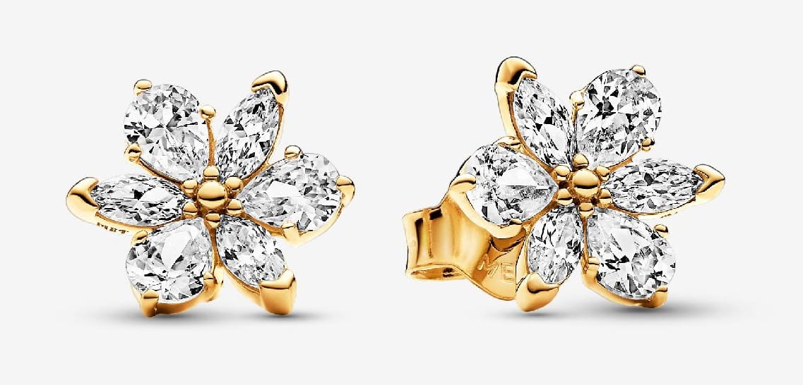 Pendientes de Botón Herbario Brillante Pandora