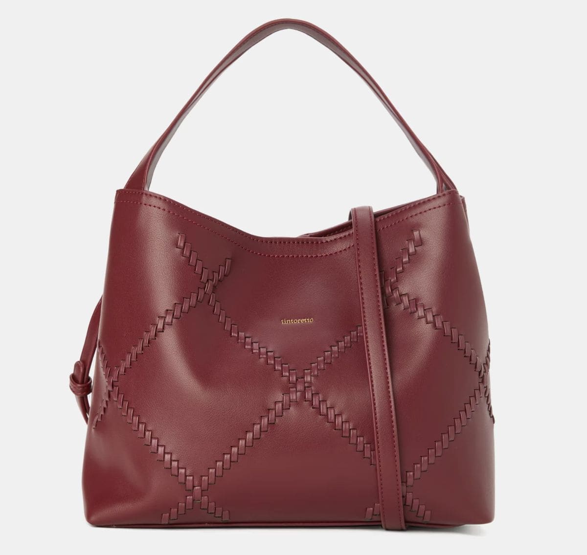 Tintoretto Bolso shopper mediano con trenzado y asa bandolera en El Corte Inglés