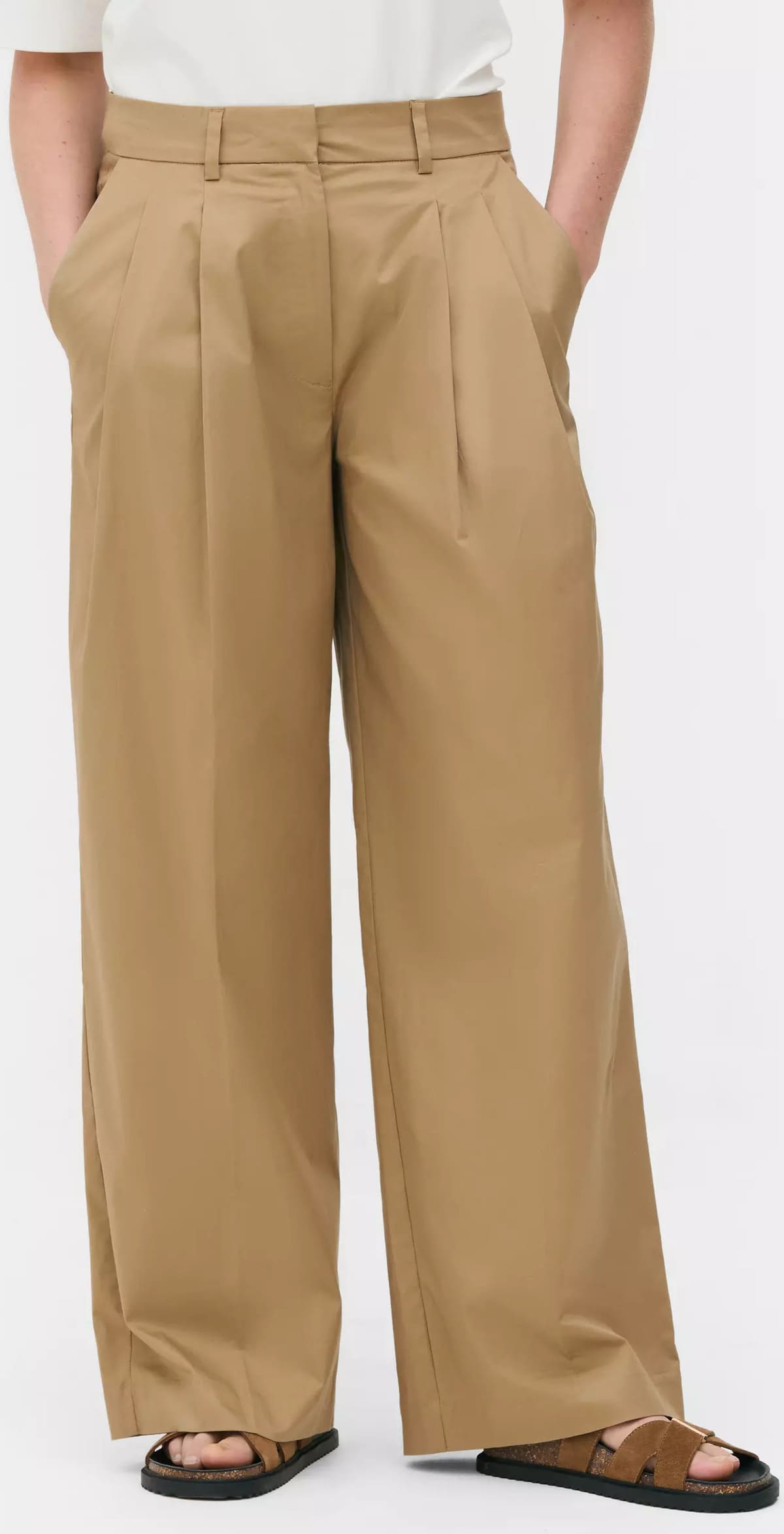 Pantalones de popelina de pernera ancha de The Edit en Primark