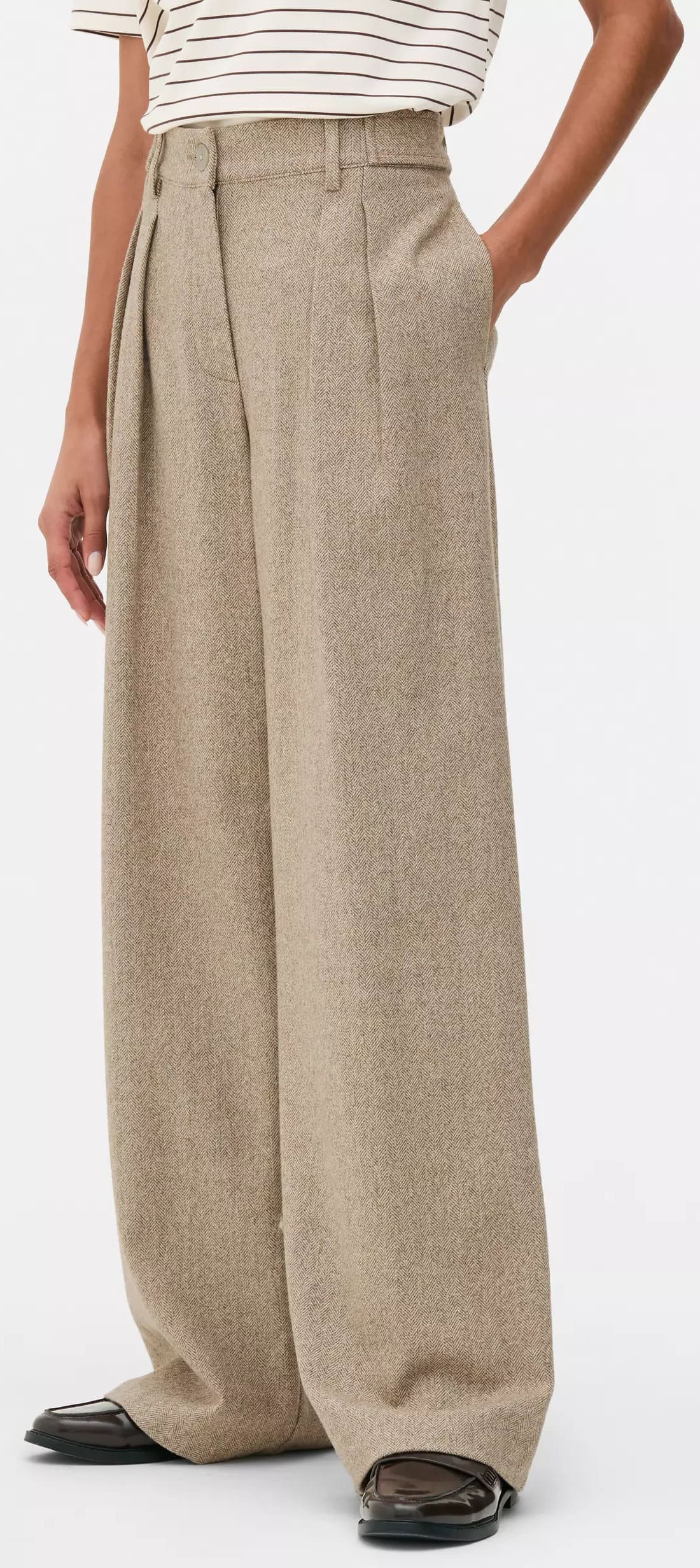 Pantalones de espiga de tiro medio de The Edit en Primark