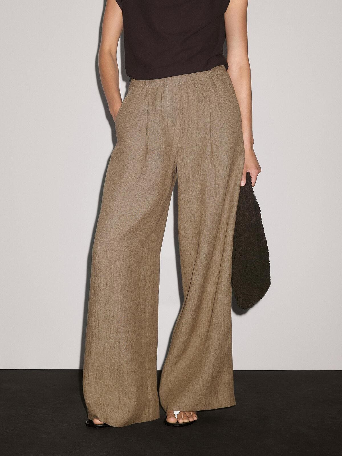 Pantalón fluido 100% de lino