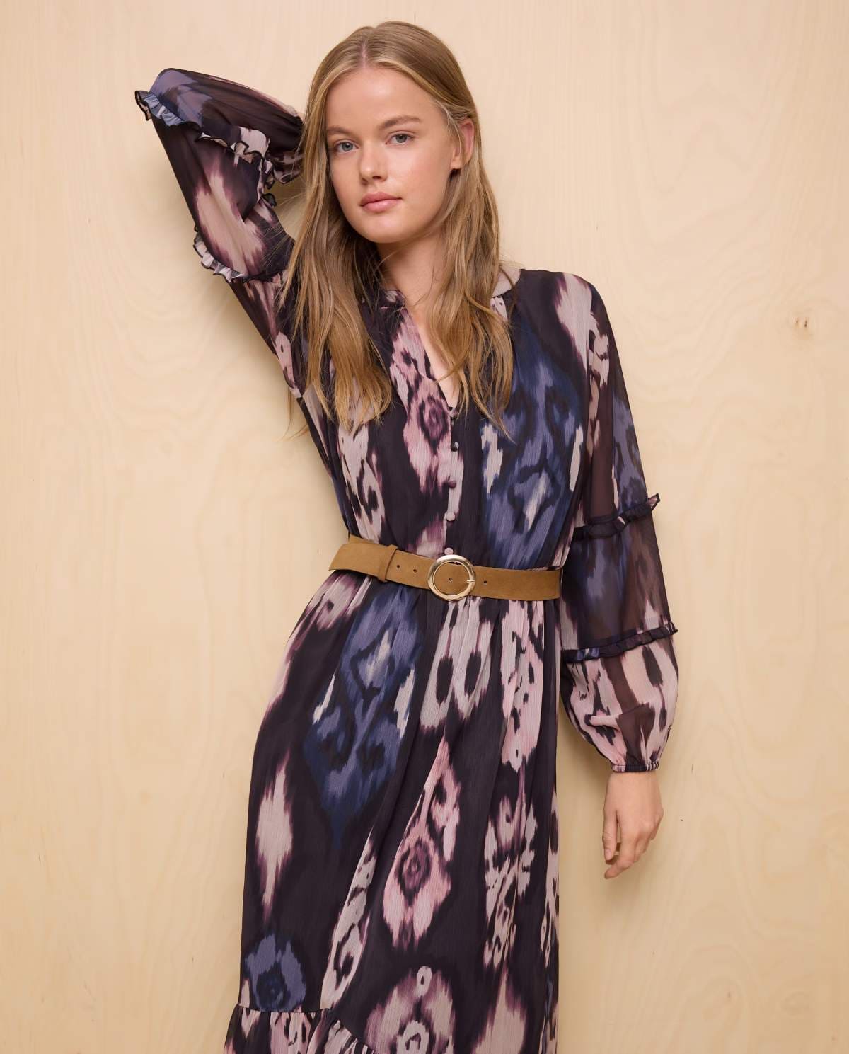 Easy Wear Vestido largo estampado con volantes en El Corte Inglés