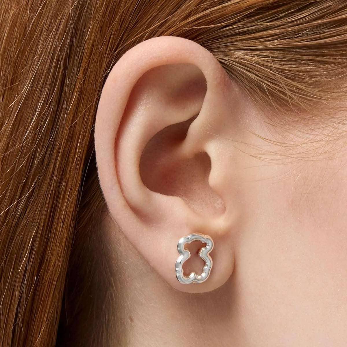 TOUS Pendientes de Plata de Primera Ley para Mujer con Cierre a Presión en Amazon