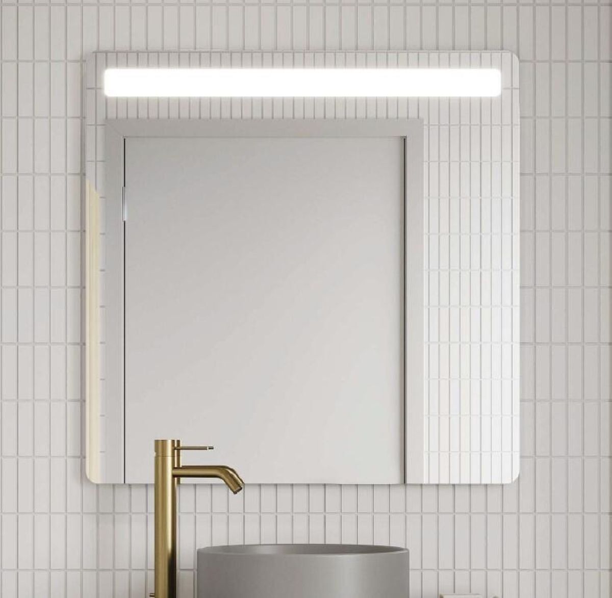 Espejo de baño con luz LED Shine con antivaho de Leroy Merlin