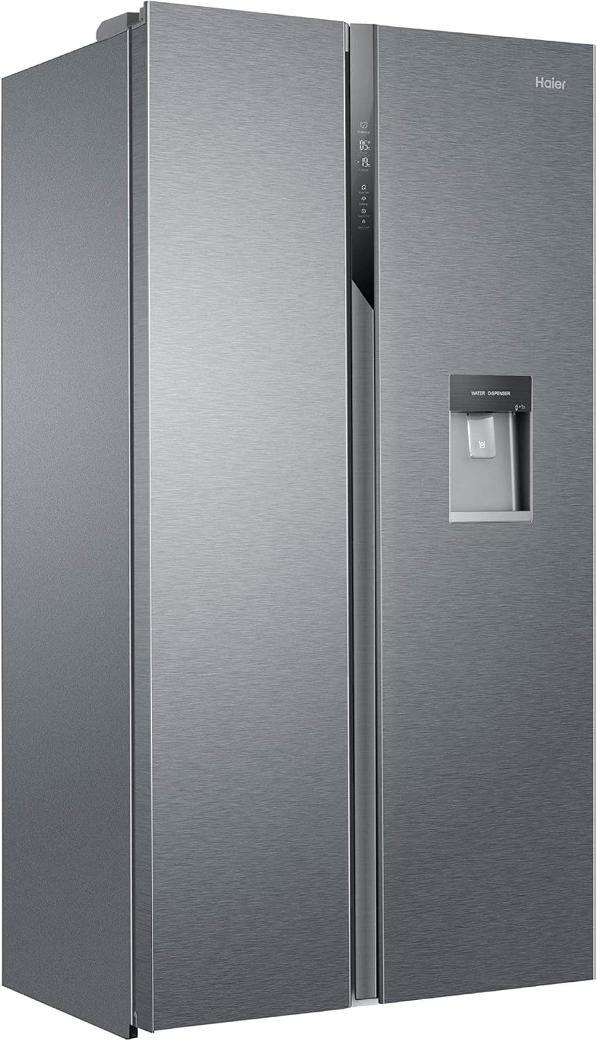 Frigorífico side by side con dispensador de agua Haier SBS 90 Series 3 HSR3918EWPG de Amazon