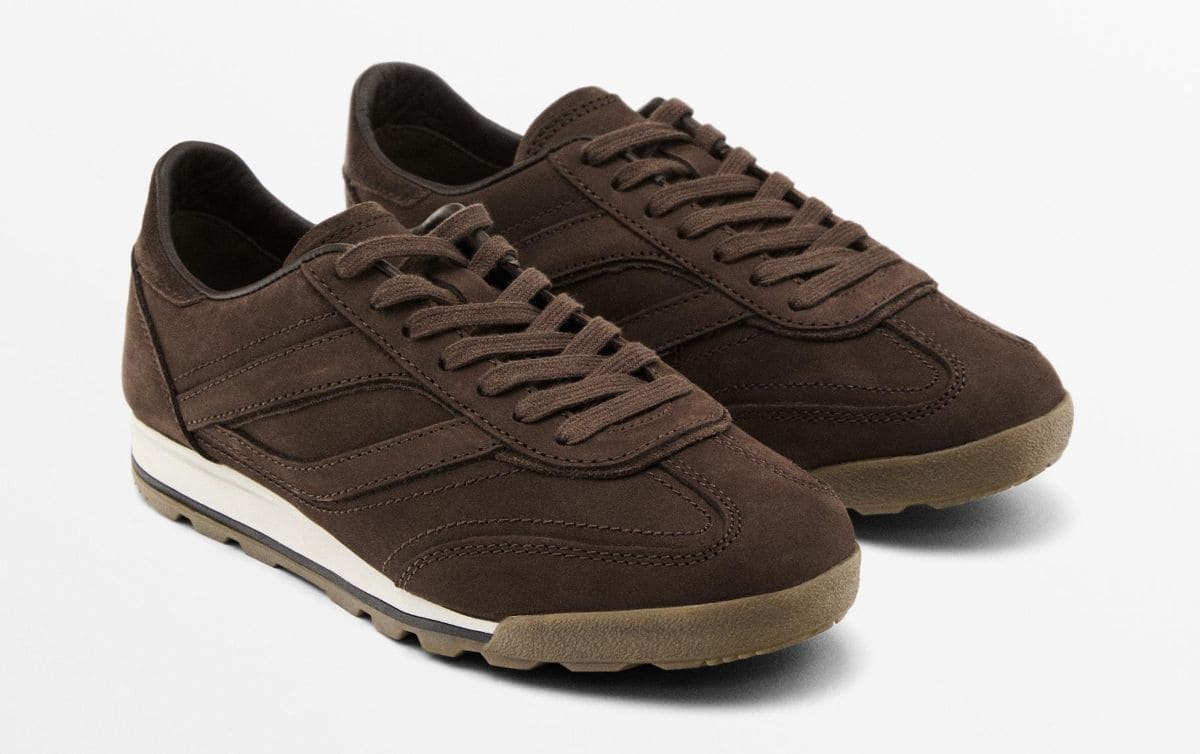 Deportivo piel monocolor deportivo piel monocolor de Massimo Dutti