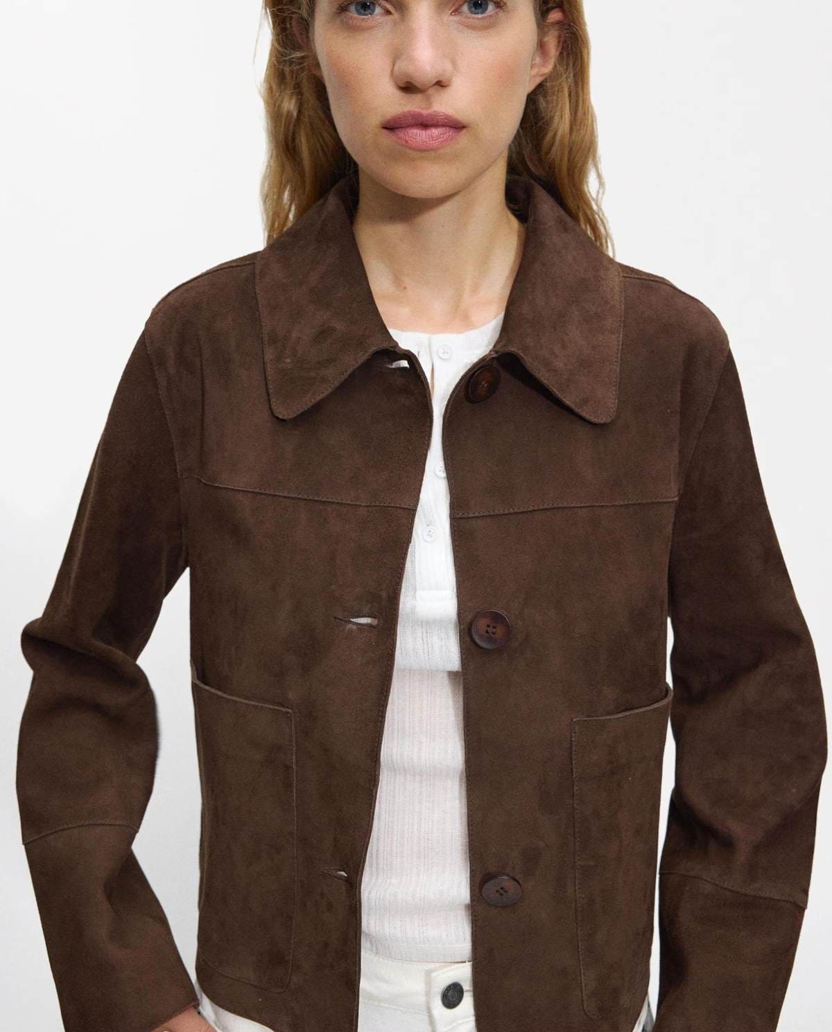 Parfois Chaqueta de mujer 100 piel con botones en liso en El Corte Inglés