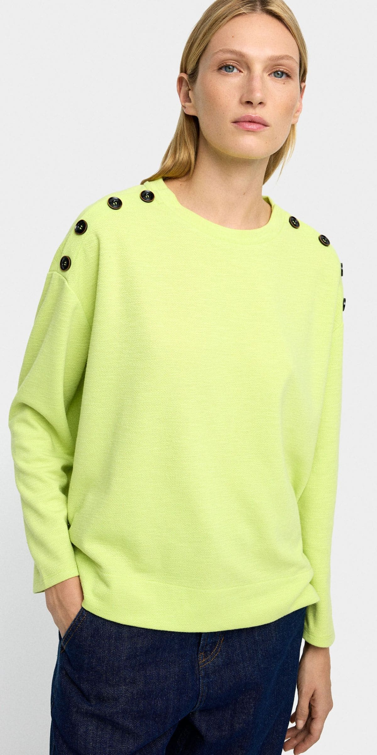 Jersey de manga larga con botones de Parfois