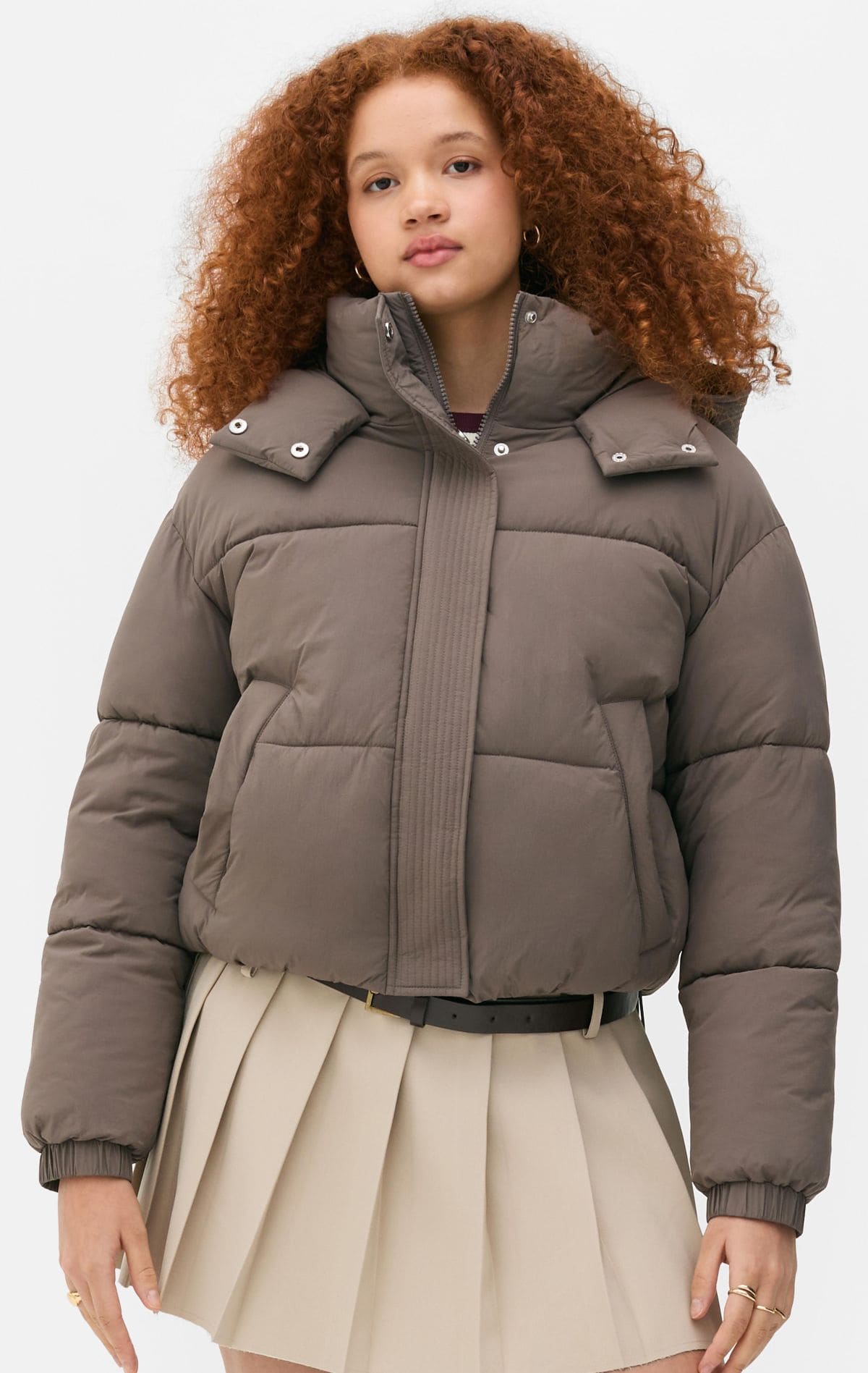 Abrigo acolchado con capucha de Primark