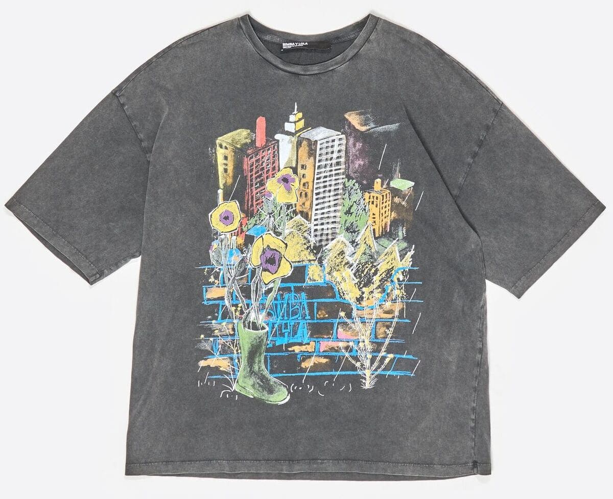 Camiseta con logo lavado de Bimba y Lola