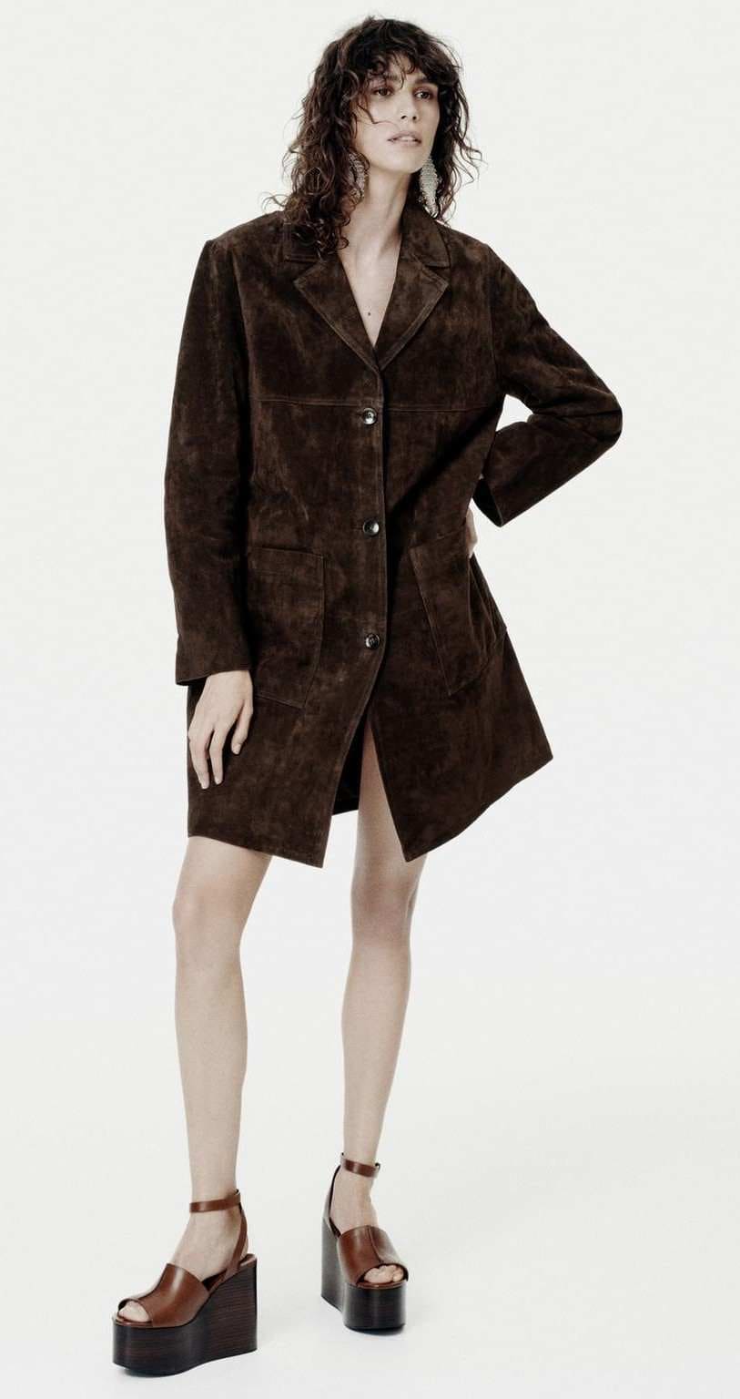 Abrigo piel ante 100 zw collection limited edition de Zara