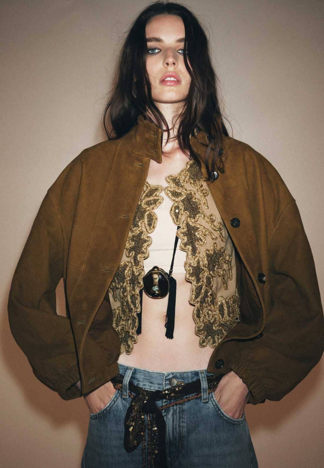 Cazadora bomber piel zw collection limited edition de Zara