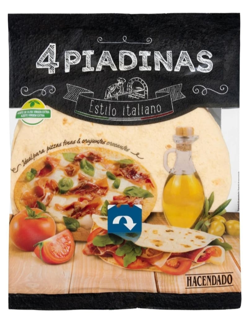 Piadinas pan estilo italiano Hacendado