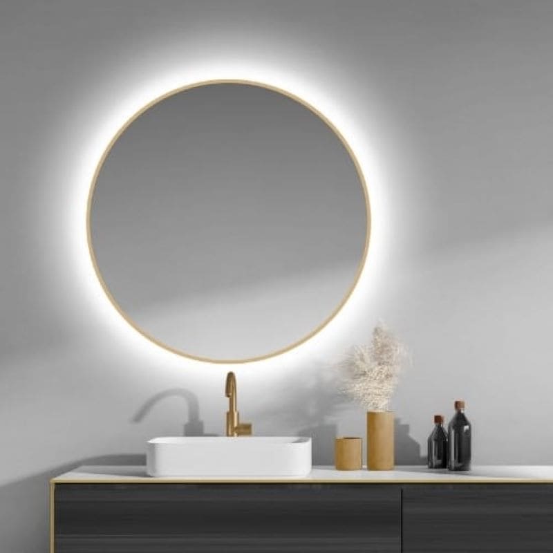 Espejo de baño redondo con luz LED Sidney, FOCCO