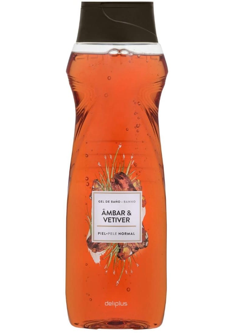 Gel de baño ambar y vetiver Deliplus