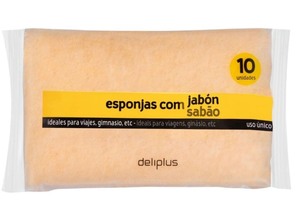 Esponjas de baño con jabón Deliplus (1)