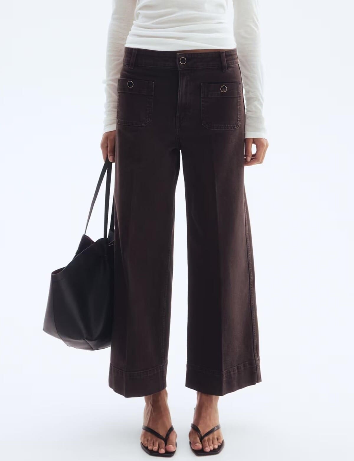 Wide High Ankle Jeans, H&M