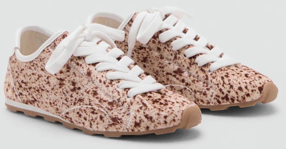 Las nuevas zapatillas deportivas piel pelo de Mango